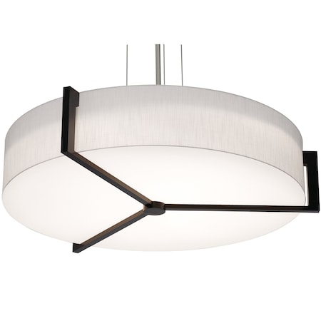 Afx Apex 33in. LED Pendant, Espresso Finish, Linen White Shade APP3044L5AJUDES-LW
